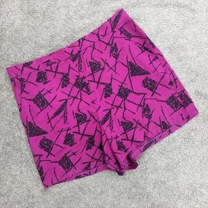 SARA Duke purple and black high rise shorts size Small